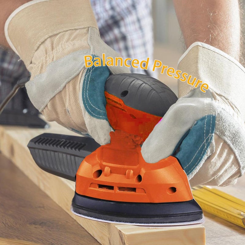 CKFCXC 33pcs Sand Paper Mouse Sander Sandpaper 60-1500 Grits with 2pcs Detail Sander Paper Interface Pad Hook and Loop Triangle Sanding Pads with 5 Holes for 140mm Sanding Machine - Image 5